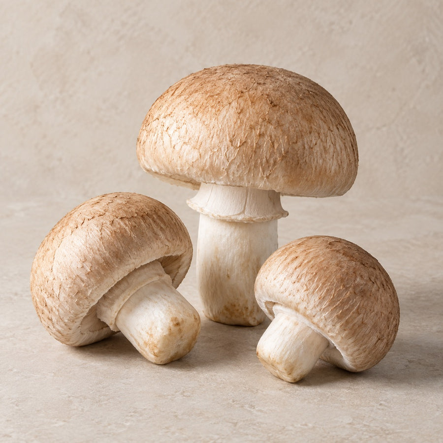 Golden-tan royal sun mushrooms
